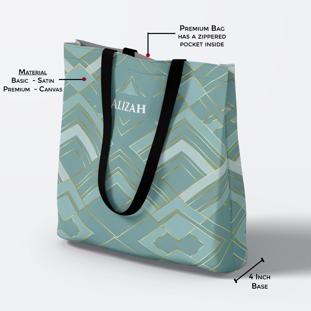 Decadence - Aqua Tote Bag - Smitten On Design